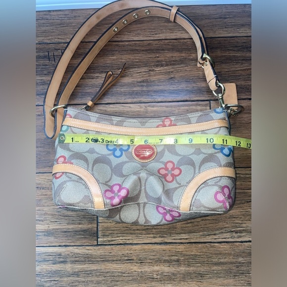COACH FLORAL SIGNATURE bag shoulder crossbody buckle strap vintage y2k limited - Picture 3 of 16
